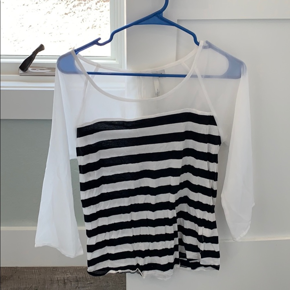 Lauren Conrad black and white top